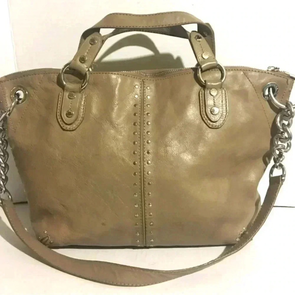 Michael kors beige leather satchel handbag - Picture 3 of 10